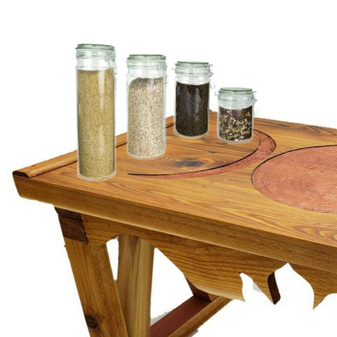 Airtight Glass Food Storage Jars with Lids 4 Sizes Kitchen Pasta Rice Canisters