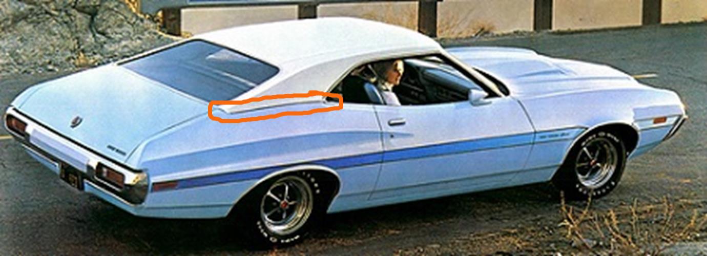 19721973 Gran Torino Sport Landau Vinyl Top Belt Trim Molding 72 73 O