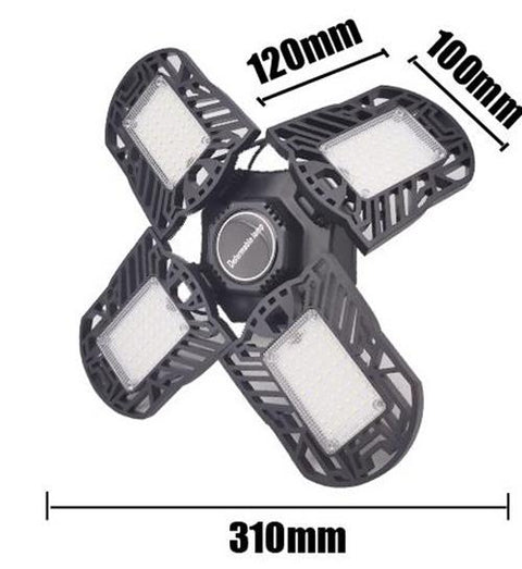 Motion Activated Folding LED Garage Lights 100W 10000 Lumens Daylight LED Light Bulbs, Deformable