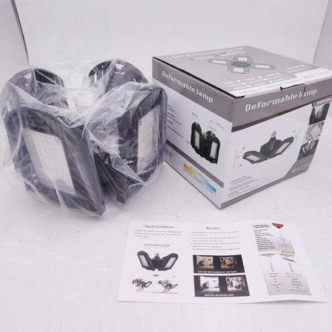 Motion Activated Folding LED Garage Lights 100W 10000 Lumens Daylight LED Light Bulbs, Deformable