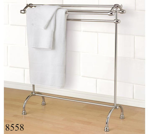 Pottery Barn Mercer Towel Stand Polished Nickel NEW