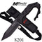 MTech USA Fixed Blade Knife 9.8" Overall Nylon Case With Strap Black Man Cave