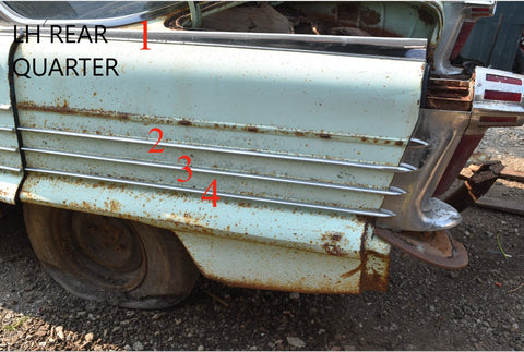 1958 Oldsmobile Super 88 Quarter Panel Spear Trim Moulding Left Driver 58