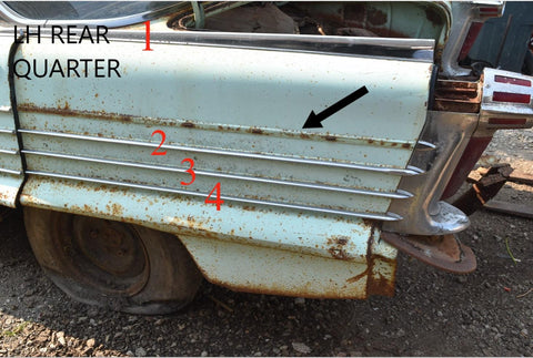 1958 Oldsmobile Super 88 Quarter Panel Spear Trim Moulding Left Driver 58