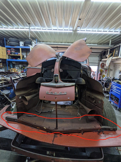 1946 1947 1948 Dodge Custom Deluxe D24 46 47 48 core support holder