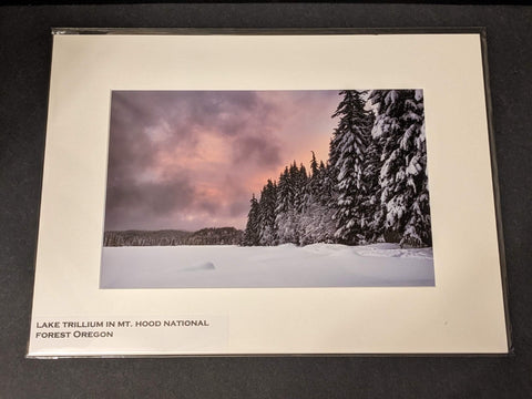Photograph Lake Trillium Mount Hood National Forest Oregon 12x16 matted Art