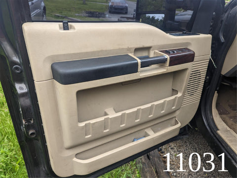2009 FORD F250 SUPER DUTY FRONT DRIVER INTERIOR FRONT DOOR PANEL 2008 - 2010
