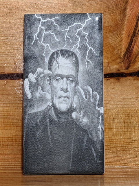 Frankenstein Decorative Tile Halloween Monsters Horror Movie Laser Etched 3 x 6