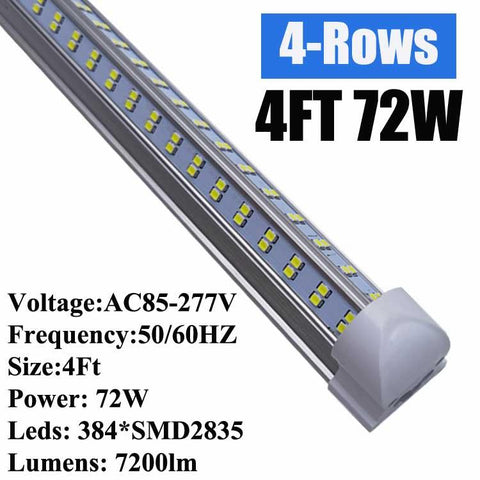 4 ft V-shaped 72 Watt LED Shop Light Fixture lighting