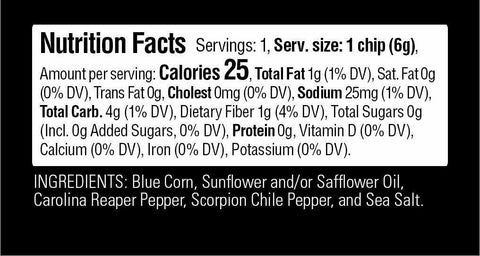 Paqui One Chip Challenge NEW 2021 Carolina Reaper Scorpion Chile Pepper Tortilla