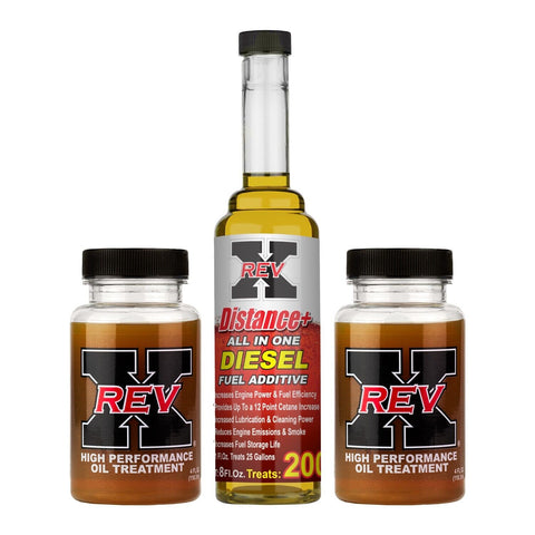 Rev-X Distance+ Diesel Package 2 Bottles & 8oz Bottle Distance+ Powerstroke