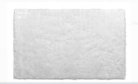 Glamour Home Faux Fur Area Rug 5 x 8 Bright White New Rectangular Decor Soft