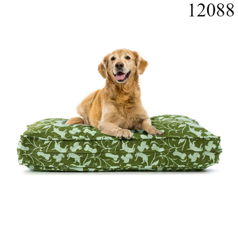 eLuxury 100% Cotton Canvas Replacement Dog Bed Duvet Cover Green S 22x27x5 New