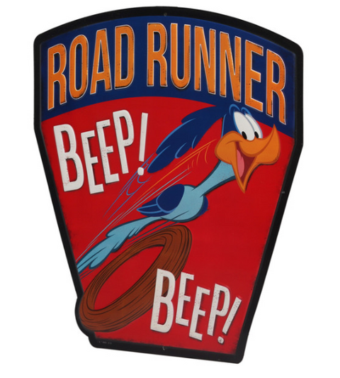 Metal Sign Road Runner Man Cave Gift Beep Beep Garage Wall Art Decor Meep Meep