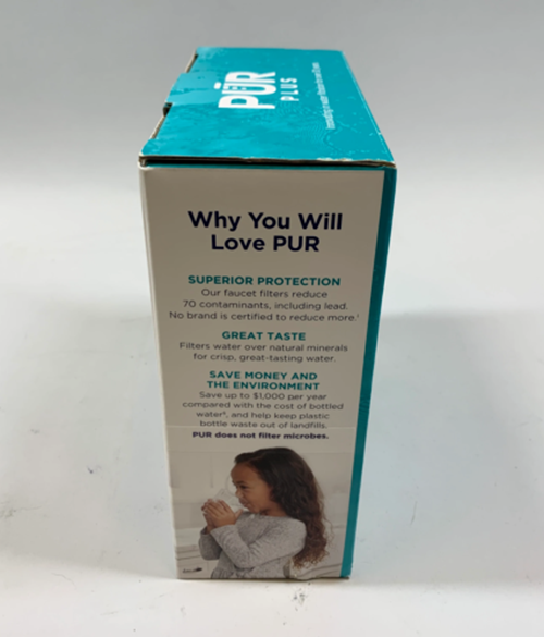 New Pur Plus Mineral Core Filter Silver Matte Faucet Filtration System