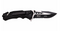 MTech Rescue Linerlock Folding Knife 3.38" 440 Steel Blade Black Aluminum Handle
