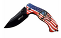 MTech American Flag Linerlock A/O Folding Pocket Knife - MT-A1025A Punisher