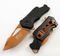 Mtech Folding Pocket Knife New Framelock A/O Black Orange MT-A882OR