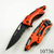 Tac Force Emergency 3.25" Folding Linerlock A/O Stainless Orange Handle Knife