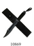 SURVIVOR KNIFE WITH SHEATH FIXED BLADE KNIFE BLACK 8.6" HALF SERRATED BLADE