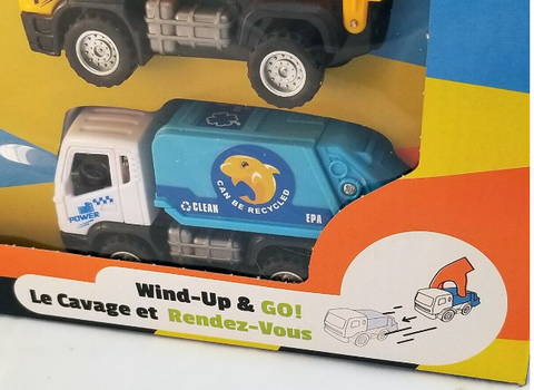 MOTA Heavy Industrial Truck Play Set w/6 Wind-Up and Go Trucks for Ages 3+ Toys