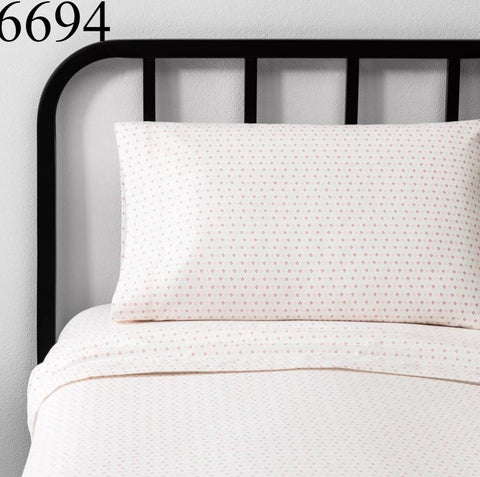 Pink Diamond Dot Sheet Set Hearth & Hand Magnolia Target Full Size Bedding NEW