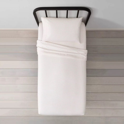 Pink Diamond Dot Sheet Set Hearth & Hand Magnolia Target Full Size Bedding NEW